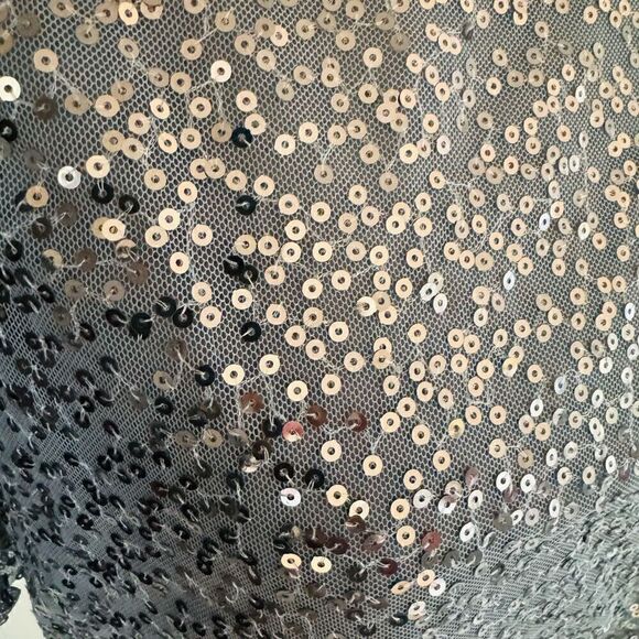 ANTHROPOLOGIE MAEVE Sequined Blouse Top, Dark Gray, Size Small, NWOT‎ - Picture 4 of 13